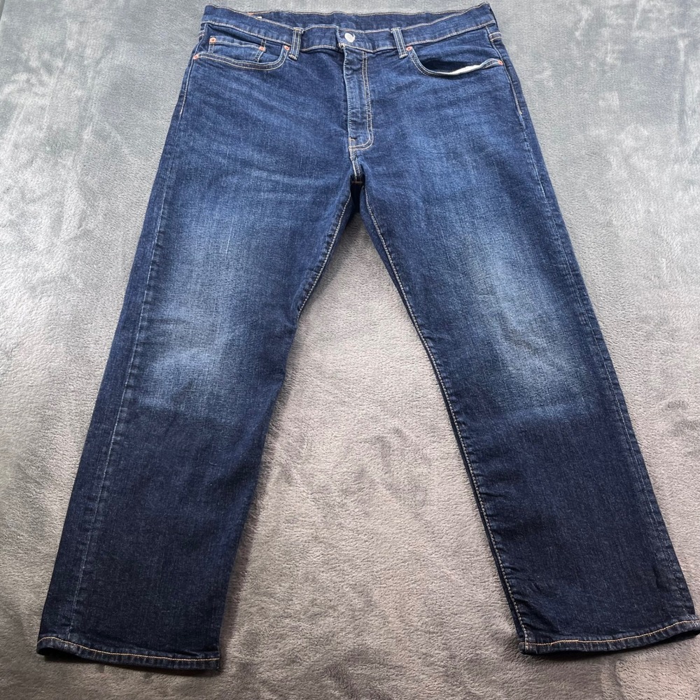 Levis 502 Regular Taper Jeans Mens 38x30 Dark Wash Blue Denim 29507-0548